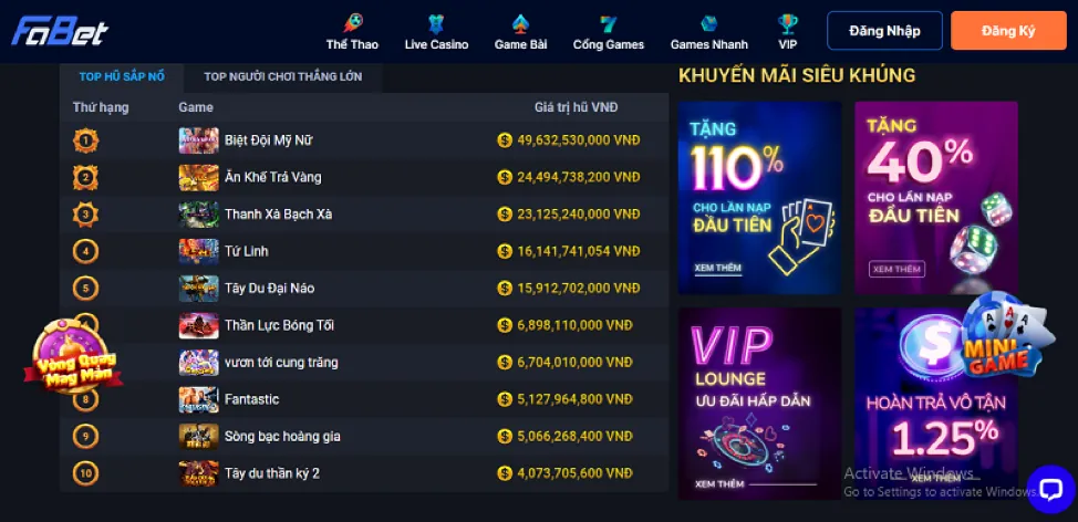 Người chiến thắng Jackpot f169